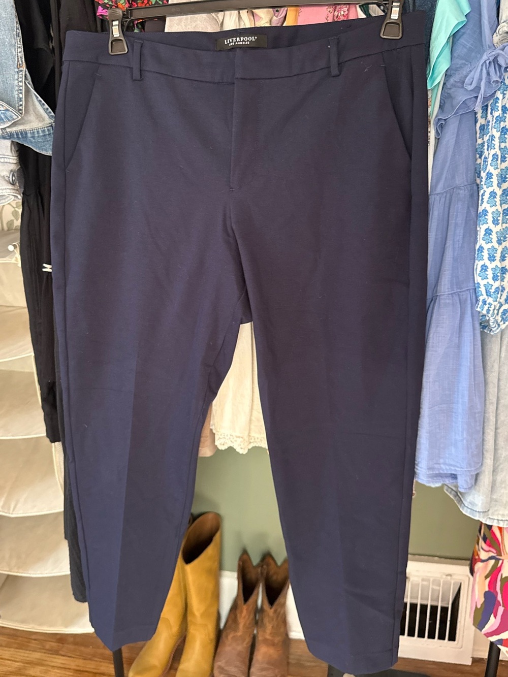 Liverpool Kelsey Trouser Navy - Size 16/33